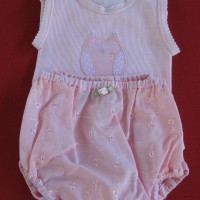 Baby Singlet and Pants Pink Kitten